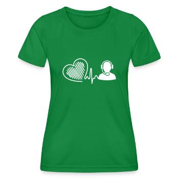Operator Heartbeat - Women's Functional T-Shirt - kelly green - Front - AI Model Female 172 dark (172cm)