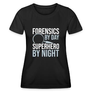 Experts médico-légaux - T-shirt sport Femme - noir - Devant - AI Model Female 172 light (172cm)