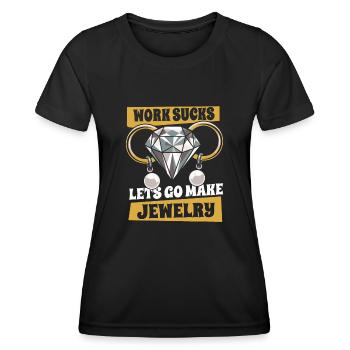 Jewelry Manufacturing - Women's Functional T-Shirt - black - Front - AI Model Female 172 light (172cm)