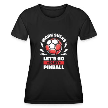 Handball Handballer - Frauen Funktions-T-Shirt - Schwarz - Vorne - AI Model Female 172 light (172cm)