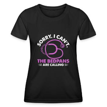 désolé je ne peux pas les bassins de lit appellent Design pour un - T-shirt sport Femme - noir - Devant - AI Model Female 172 light (172cm)