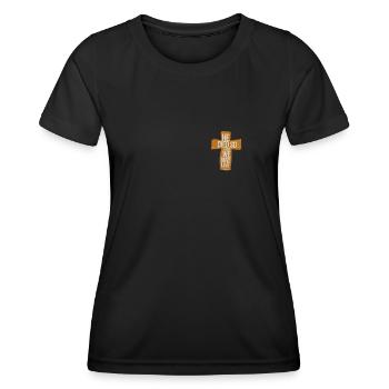 Jésus-Christ Christianisme Dieu Bible - T-shirt sport Femme - noir - Devant - AI Model Female 172 light (172cm)