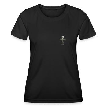 Jésus-Christ Christianisme Dieu Bible - T-shirt sport Femme - noir - Devant - AI Model Female 172 light (172cm)