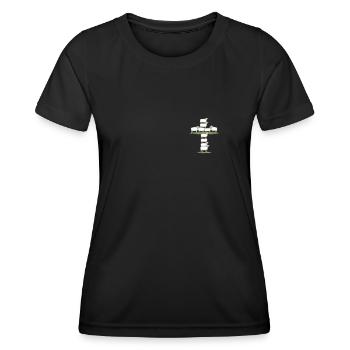 Jésus-Christ Christianisme Dieu Bible - T-shirt sport Femme - noir - Devant - AI Model Female 172 light (172cm)