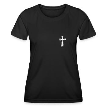 Jésus-Christ Christianisme Dieu Bible - T-shirt sport Femme - noir - Devant - AI Model Female 172 light (172cm)