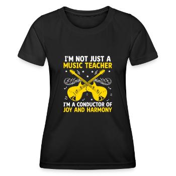 Ich bin nicht nur ein Musiklehrer, ich bin ein Dirigent Musik - Frauen Funktions-T-Shirt - Schwarz - Vorne - AI Model Female 172 light (172cm)