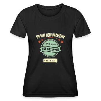 Wir sind die Geilsten hier - Frauen Funktions-T-Shirt - Schwarz - Vorne - AI Model Female 172 light (172cm)