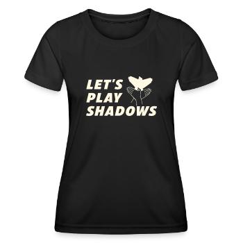Jouons à Shadows Shadow Puppetry - T-shirt sport Femme - noir - Devant - AI Model Female 172 light (172cm)