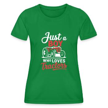 Tracteur Trekker Agriculteur Agriculteur Ferme Tracteur Champ - T-shirt sport Femme - vert - Devant - AI Model Female 172 dark (172cm)