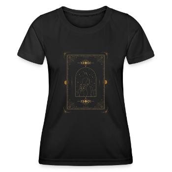 Zodiaque astrologique Zodiaque Cancer Design - T-shirt sport Femme - noir - Devant - AI Model Female 172 light (172cm)