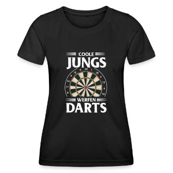 Dart Gift Dartboard Darts Player Bullseye - Women's Functional T-Shirt - black - Front - AI Model Female 172 light (172cm)