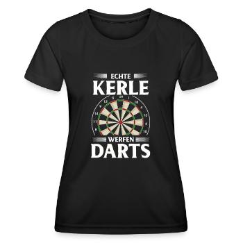 Dart Gift Dartboard Darts Player Bullseye - Women's Functional T-Shirt - black - Front - AI Model Female 172 light (172cm)