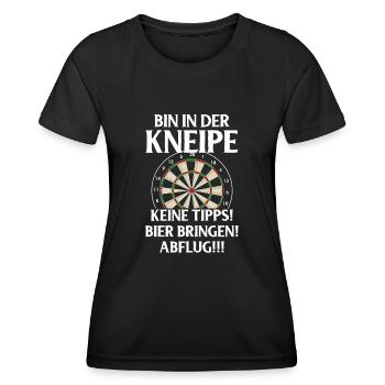 Dart Gift Dartboard Darts Player Bullseye - Women's Functional T-Shirt - black - Front - AI Model Female 172 light (172cm)