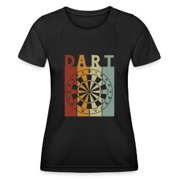 Dart Gift Dartboard Darts Player Bullseye - Women's Functional T-Shirt - black - Front - AI Model Female 172 light (172cm)