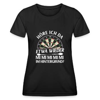 Dart Gift Dartboard Darts Player Bullseye - Women's Functional T-Shirt - black - Front - AI Model Female 172 light (172cm)