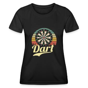 Dart Geschenk Dartboard Dartspieler Bullseye - Frauen Funktions-T-Shirt - Schwarz - Vorne - AI Model Female 172 light (172cm)