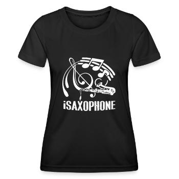 Saxophone Funny Saxophone - Women's Functional T-Shirt - black - Front - AI Model Female 172 light (172cm)