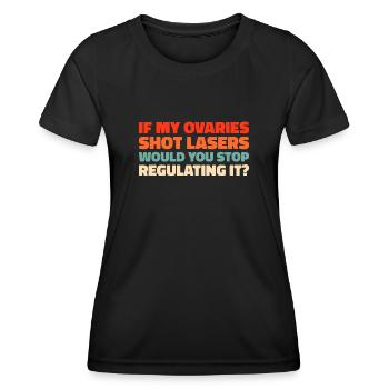 Feminist Feminism If My Uterus Shot Bullets - Women's Functional T-Shirt - black - Front - AI Model Female 172 light (172cm)