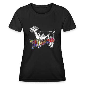 Airedale Terrier Airedale Terrier Mama - Women's Functional T-Shirt - black - Front - AI Model Female 172 light (172cm)
