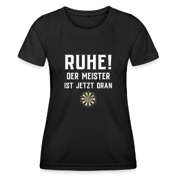 Dart Gift Dartboard Darts Player Bullseye - Women's Functional T-Shirt - black - Front - AI Model Female 172 light (172cm)