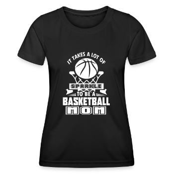 Proud To Be A Basketball Mom - Women's Functional T-Shirt - black - Front - AI Model Female 172 light (172cm)