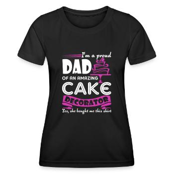 Cake Decorator Cake Decorator Dad - Women's Functional T-Shirt - black - Front - AI Model Female 172 light (172cm)