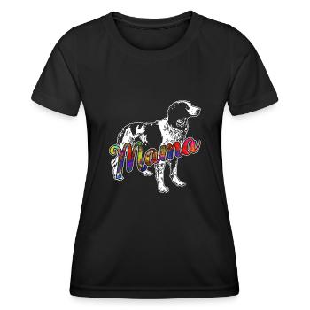 Brittany Spaniel Brittany Spaniel Mama - Women's Functional T-Shirt - black - Front - AI Model Female 172 light (172cm)