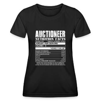 Auctioneer Auctioneer Nutrition Facts - Women's Functional T-Shirt - black - Front - AI Model Female 172 light (172cm)
