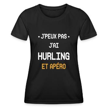 I can't I Hurling und Aperitif - Frauen Funktions-T-Shirt - Schwarz - Vorne - AI Model Female 172 light (172cm)
