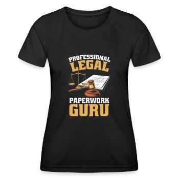 Employé de bureau - T-shirt sport Femme - noir - Devant - AI Model Female 172 light (172cm)