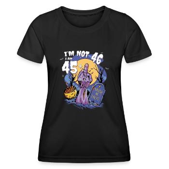 46. Geburtstag Bash - 45 + Zombie Finger für - Frauen Funktions-T-Shirt - Schwarz - Vorne - AI Model Female 172 light (172cm)
