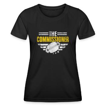 Le commissaire Funny Fantasy Football FFL Draft - T-shirt sport Femme - noir - Devant - AI Model Female 172 light (172cm)