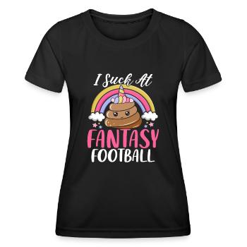 Je suis nul à Fantasy Football Drôle Licorne Football - T-shirt sport Femme - noir - Devant - AI Model Female 172 light (172cm)
