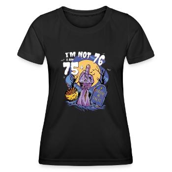76. Geburtstag Bash - 75 + Zombie Finger für - Frauen Funktions-T-Shirt - Schwarz - Vorne - AI Model Female 172 light (172cm)