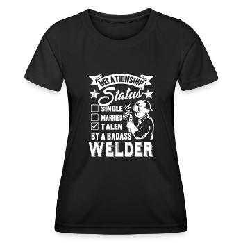 Welder Relationship Status - Women's Functional T-Shirt - black - Front - AI Model Female 172 light (172cm)