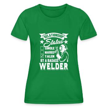 Welder Relationship Status - Women's Functional T-Shirt - kelly green - Front - AI Model Female 172 dark (172cm)