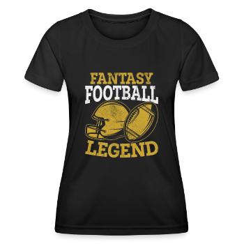 Fantasy Football Legende Kommissar Fußball FFL - Frauen Funktions-T-Shirt - Schwarz - Vorne - AI Model Female 172 light (172cm)