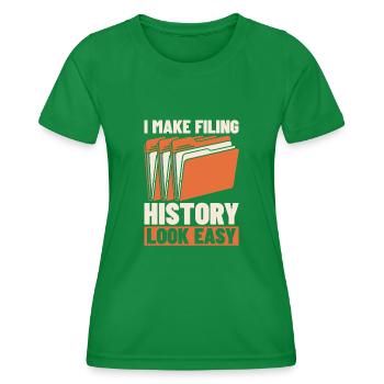 Archiviste - T-shirt sport Femme - vert - Devant - AI Model Female 172 dark (172cm)