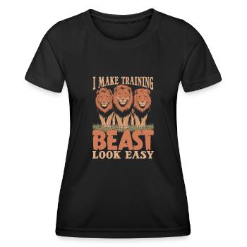 Dresseur d’animaux - T-shirt sport Femme - noir - Devant - AI Model Female 172 light (172cm)