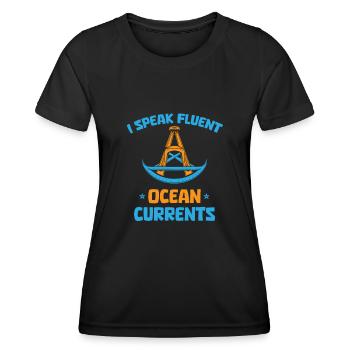 Erster Offizier - Frauen Funktions-T-Shirt - Schwarz - Vorne - AI Model Female 172 light (172cm)