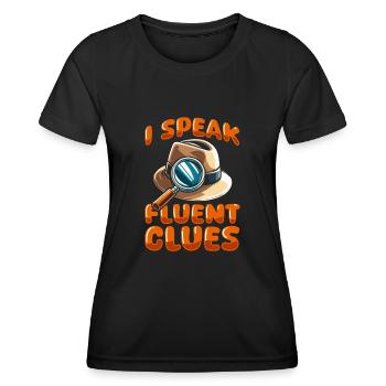 Détective - T-shirt sport Femme - noir - Devant - AI Model Female 172 light (172cm)