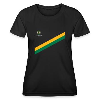 Jamaïque Jamaïque Rasta Raggea Drapeau Rastafari - T-shirt sport Femme - noir - Devant - AI Model Female 172 light (172cm)