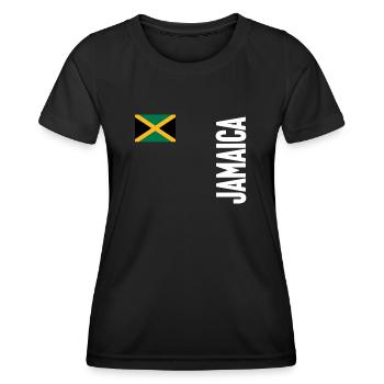 Jamaïque Jamaïque Rasta Raggea Drapeau Rastafari - T-shirt sport Femme - noir - Devant - AI Model Female 172 light (172cm)
