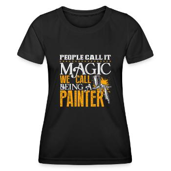 Painter Being A Painter - Women's Functional T-Shirt - black - Front - AI Model Female 172 light (172cm)