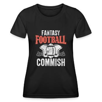 Fantasy Football Commish Jour de repêchage Drôle FFL - T-shirt sport Femme - noir - Devant - AI Model Female 172 light (172cm)