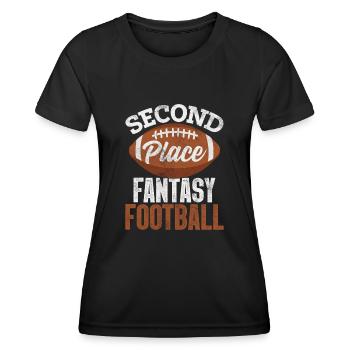 Deuxième place Fantasy Football Commissioner Funny - T-shirt sport Femme - noir - Devant - AI Model Female 172 light (172cm)
