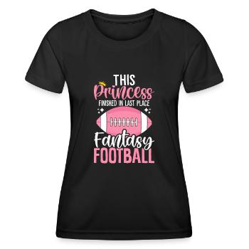 Cette princesse a terminé à la dernière place du repêchage - T-shirt sport Femme - noir - Devant - AI Model Female 172 light (172cm)