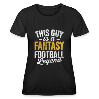 Ce gars est une légende du football fantastique FFL - T-shirt sport Femme - noir - Devant - AI Model Female 172 light (172cm)