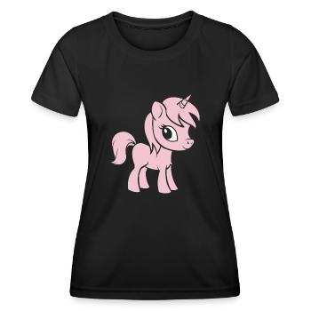 Poney - T-shirt sport Femme - noir - Devant - AI Model Female 172 light (172cm)