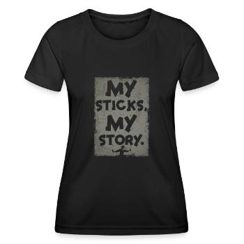 Arnis Eskrima Kali Philippinischer Martial - Frauen Funktions-T-Shirt - Schwarz - Vorne - AI Model Female 172 light (172cm)